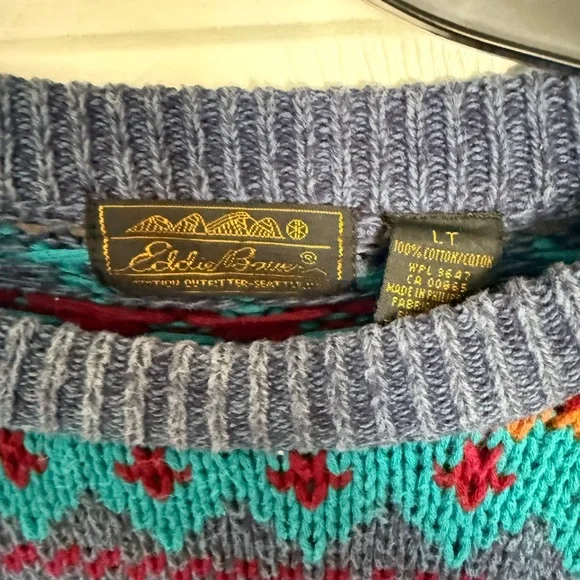 Eddie Bauer Multicolor Patterned Sweater LT - Picture 2 of 3